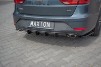 Maxton Design Diffuser rear extension V.1 black gloss - Seat Leon Cupra MK3 FL Sportstourer