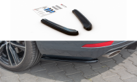 Maxton Design Rear extension Flaps diffuser V.1 black gloss - Seat Leon Cupra MK3 FL Sportstourer