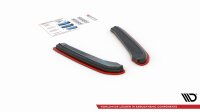 Maxton Design Heckansatz Flaps Diffusor passend V.2 schwarz Hochglanz - Seat Leon MK3 Cupra ST Facelift