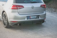 Maxton Design Rear extension Flaps diffuser V.2 black gloss - VW Golf 7 GTI