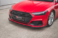 Maxton Design Front extension V.2 black gloss - Audi A7 C8 S-Line / S7 C8