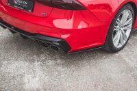 Maxton Design Rear extension Flaps diffuser black gloss - Audi S7 C8