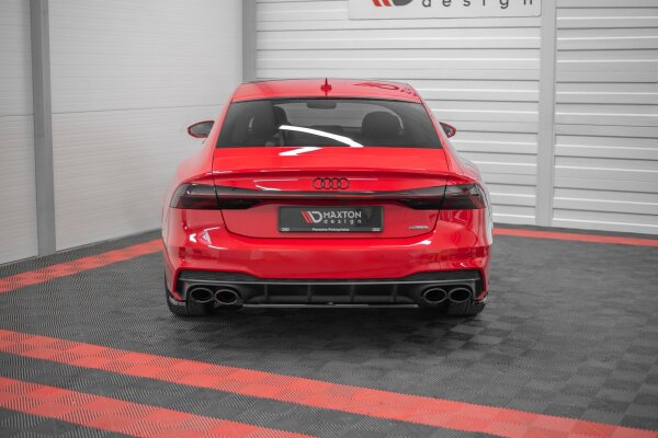 Maxton Design Middle diffuser rear extension black gloss - Audi S7 C8