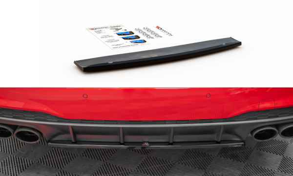 Maxton Design Middle diffuser rear extension black gloss - Audi S7 C8
