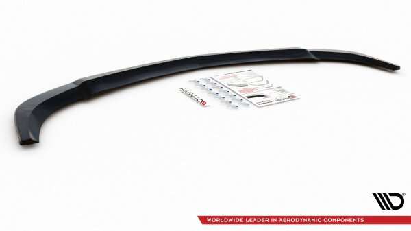 Maxton Design Front extension black gloss - Mercedes C-Class W204 AMG-Line Facelift