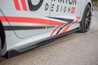 Maxton Design Side skirts extension extension V.4 black gloss - Ford Fiesta MK8 ST / ST-Line