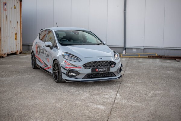 Maxton Design Front extension V.5 black gloss - Ford Fiesta MK8 ST / ST-Line