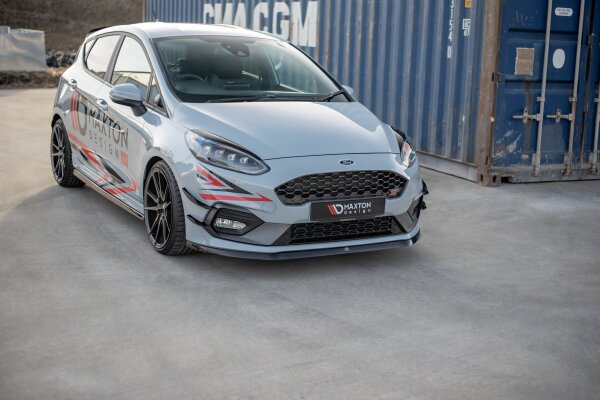 Maxton Design Front extension V.6 black gloss - Ford Fiesta MK8 ST / ST-Line