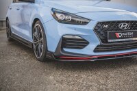 Maxton Design Front extension V.3 black gloss - Hyundai I30 N MK3 Hatchback/ Fastback