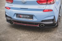 Maxton Design Middle diffuser rear extension black gloss - Hyundai I30 N MK3 Hatchback