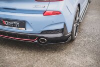 Maxton Design Middle diffuser rear extension black gloss - Hyundai I30 N MK3 Hatchback