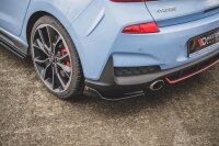 Maxton Design Rear extension Flaps diffuser V.3 black gloss - Hyundai I30 N MK3 Hatchback