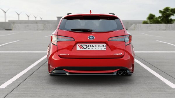 Maxton Design Rear extension Flaps diffuser black gloss - Toyota Corolla XII Touring Sports