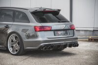 Maxton Design Diffuser rear extension black gloss - Audi S6 / A6 S-Line C7 FL