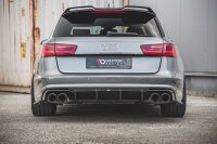 Maxton Design Diffuser rear extension black gloss - Audi S6 / A6 S-Line C7 FL