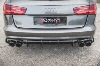 Maxton Design Diffuser rear extension black gloss - Audi S6 / A6 S-Line C7 FL