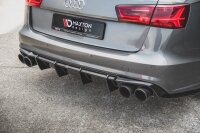 Maxton Design Diffuser rear extension black gloss - Audi S6 / A6 S-Line C7 FL