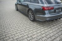 Maxton Design Heckansatz Flaps Diffusor schwarz Hochglanz - Audi S6 / A6 S-Line C7 FL