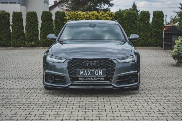 Maxton Design Front extension black gloss - Audi S6 / A6 S-Line C7 FL