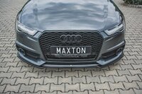 Maxton Design Front extension black gloss - Audi S6 / A6 S-Line C7 FL