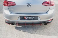 Maxton Design Diffuser rear extension for Rear bumper V.2 - VW Golf 7 GTI