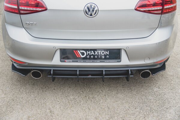 Maxton Design Racing Rear extension Flaps diffuser for L + R V.2 - VW Golf 7 GTI