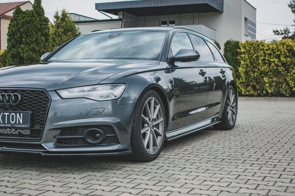 Maxton Design Seitenschweller schwarz Hochglanz - Audi S6 / A6 S-Line C7 FL