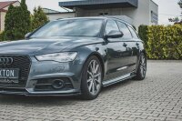 Maxton Design Side skirts extension black gloss - Audi S6...