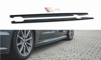 Maxton Design Side skirts extension black gloss - Audi S6...