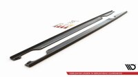 Maxton Design Side skirts extension black gloss - Audi S6 / A6 S-Line C7 FL