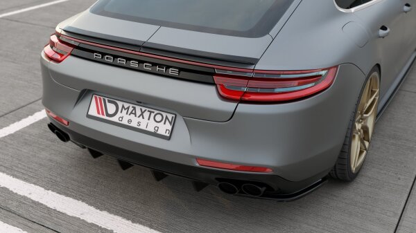 Maxton Design Diffuser rear extension black gloss - Porsche Panamera GTS 971