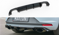 Maxton Design Diffuser rear extension black gloss - Seat Leon III Cupra