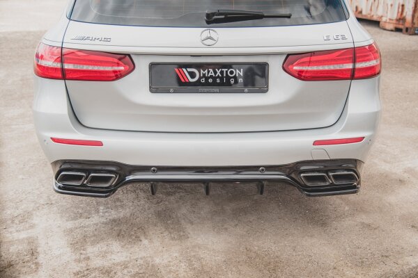 Maxton Design Diffuser rear extension black gloss - Mercedes E63 AMG Estate/Limosine S213/W213