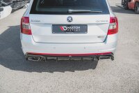 Maxton Design Heckansatz Flaps Diffusor V.2 schwarz Hochglanz - Skoda Octavia RS MK3/MK3 FL Hatchback/Kombi