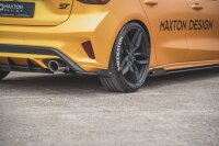 Maxton Design Robuste Racing Heckansatz Flaps Diffusor + Flaps schwarz Hochglanz - Ford Focus ST MK4