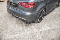 Maxton Design Heckansatz Flaps Diffusor V.1 schwarz Hochglanz - Audi RS3 8V Sportback