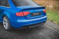 Maxton Design Middle diffuser rear extension black gloss - Audi S4 / A4 S-Line B8 Limosine