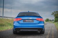 Maxton Design Middle diffuser rear extension black gloss - Audi S4 / A4 S-Line B8 Limosine