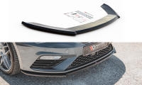 Maxton Design Front extension V.4 black gloss - Seat Leon Cupra / FR MK3 FL