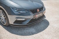 Maxton Design Front extension V.4 black gloss - Seat Leon Cupra / FR MK3 FL