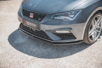 Maxton Design Front extension V.4 black gloss - Seat Leon Cupra / FR MK3 FL