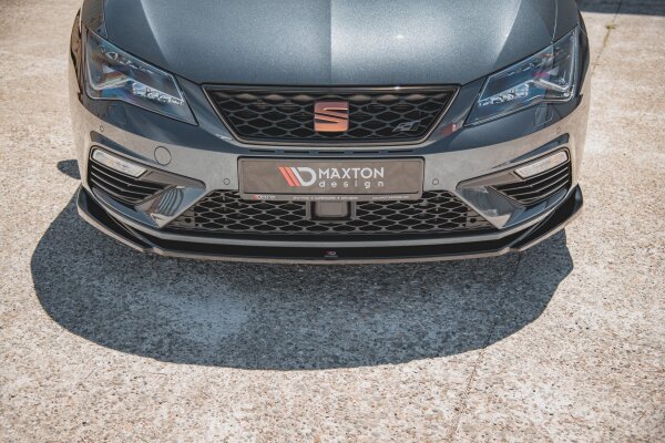 Maxton Design Frontansatz V.5 schwarz Hochglanz - Seat Leon Cupra / FR MK3 FL