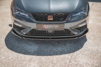 Maxton Design Front extension V.5 black gloss - Seat Leon...