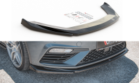 Maxton Design Front extension V.5 black gloss - Seat Leon Cupra / FR MK3 FL