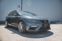 Maxton Design Front extension V.6 black gloss - Seat Leon Cupra / FR MK3 FL