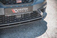 Maxton Design Front extension V.6 black gloss - Seat Leon Cupra / FR MK3 FL