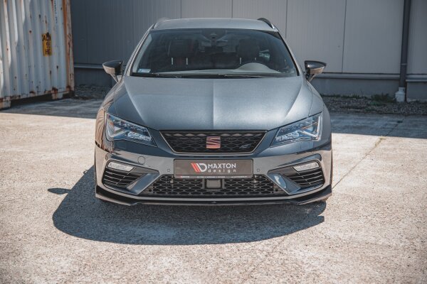 Maxton Design Frontansatz V.7 schwarz Hochglanz - Seat Leon Cupra / FR MK3 FL