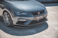 Maxton Design Front extension V.7 black gloss - Seat Leon Cupra / FR MK3 FL