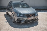 Maxton Design Front extension V.7 black gloss - Seat Leon Cupra / FR MK3 FL