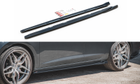 Maxton Design Side skirts extension extension V.4 black gloss - Seat Leon Cupra / FR MK3 FL